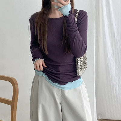 Tencel Color Long Sleeve T-Shirt