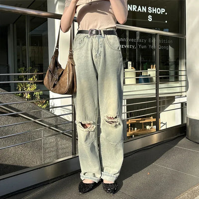 Vintage distressed denim