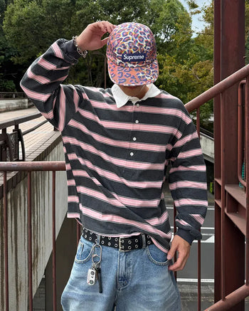 Striped Rugby Long Shirt