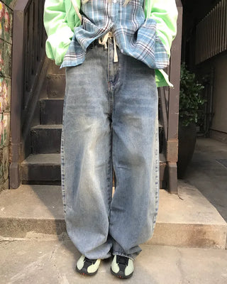 Vintage Washed Denim Pants