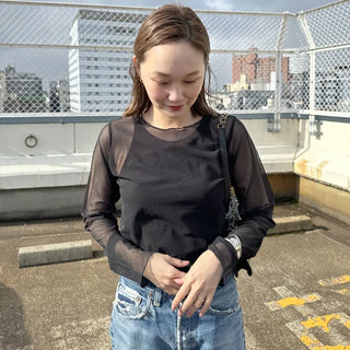 Layered sheer t-shirt