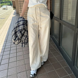 String wide pants