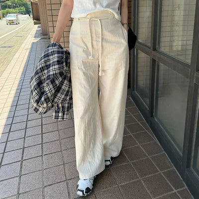 String wide pants
