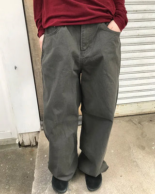 Pinstripe Wide Cotton Pants