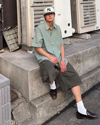 Checkbox Silhouette Half Shirt