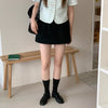 Cotton mini skirt pants