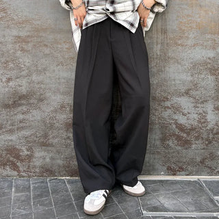 Pintuck wide slacks