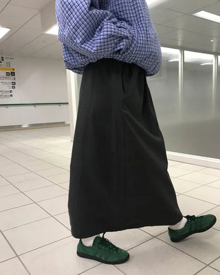 Waist string long skirt