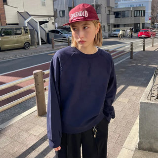 Stitched raglan sweatshirt