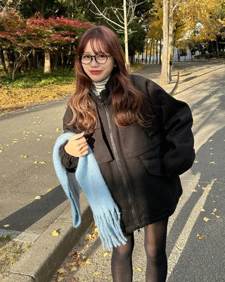 Drawstring zip jacket