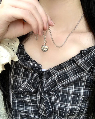 Heart Cross Chain Necklace