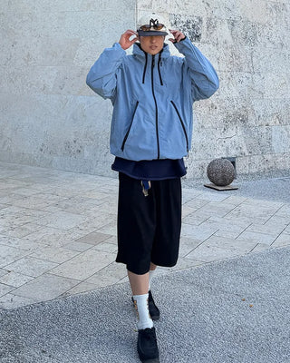 Hooded windbreaker