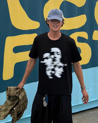 Face print T-shirt
