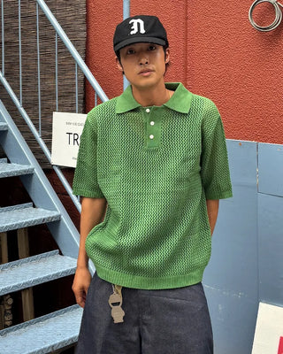 Perforated color knit