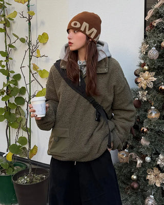 Boa fleece half-button anorak