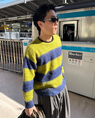 Bordered soft knit