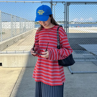 Striped long-sleeved T-shirt