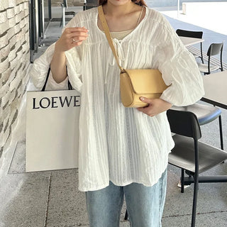 Puff-sleeve blouse