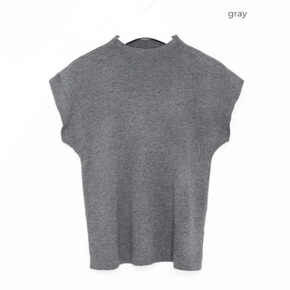 Half-neck short-sleeve knit