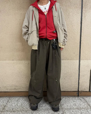 (Unisex) Drawstring Pintuck Slacks