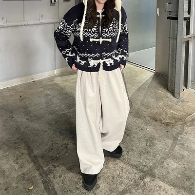 Two-pleat wide slacks