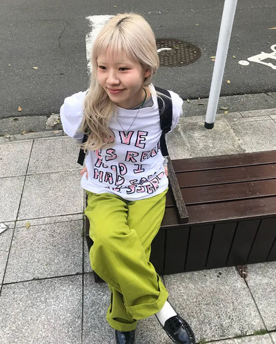 Crayon lettering T-shirt