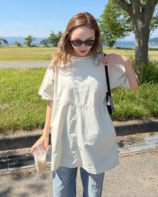 Block Stitch Oversized Tunic