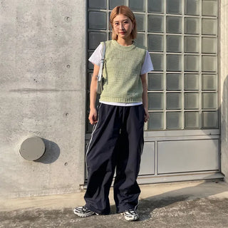 Basic openwork round vest