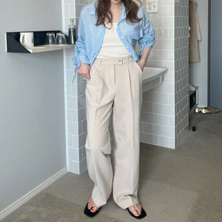 Pintuck slacks