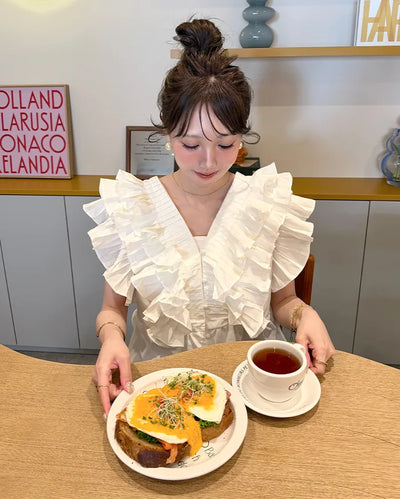 Big volume ruffle top