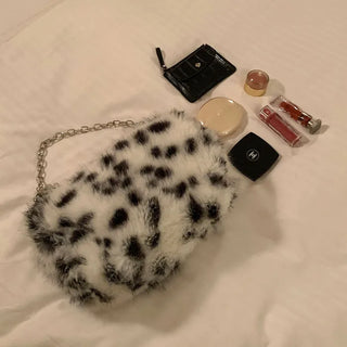 Leopard fur bag