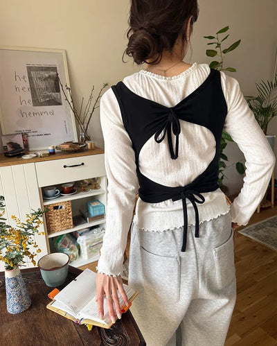 Backless Ribbon Top