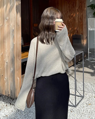 Loose-fit basic knit