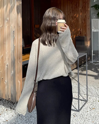 Loose-fit basic knit