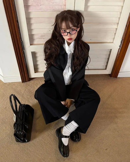 Round collar short jacket
