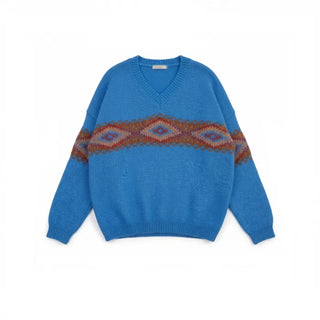 V-neck Nordic knit