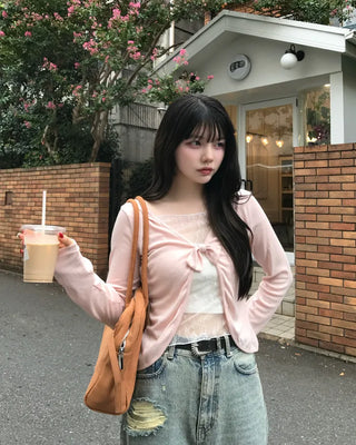 Lace Inner Layered T-shirt