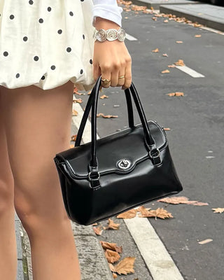 Square Silver Buckle Point Bag