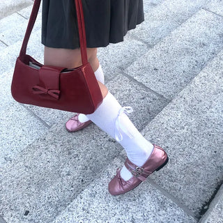 Ribbon detail socks