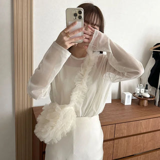 Loose-fitting sheer t-shirt