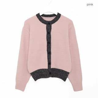 Two-tone round cardigan