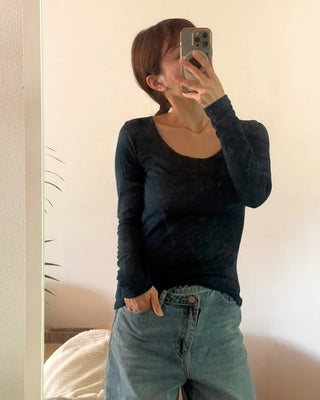 Slim-fit sheer t-shirt