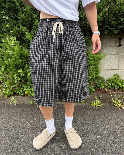 Checked cargo Bermuda shorts