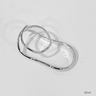 Wave Two Line Ring