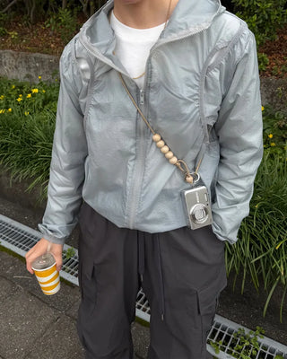 Glossy Windbreaker Jacket