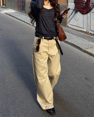 Wide cotton pants