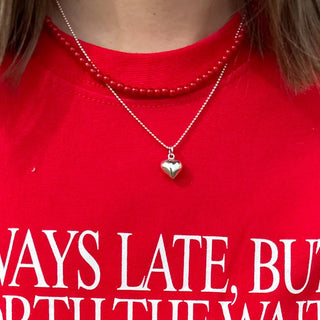 Silver heart necklace