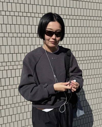 Brushed studded sweatshirt