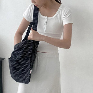 Ribbed Button U-Neck T-Shirt