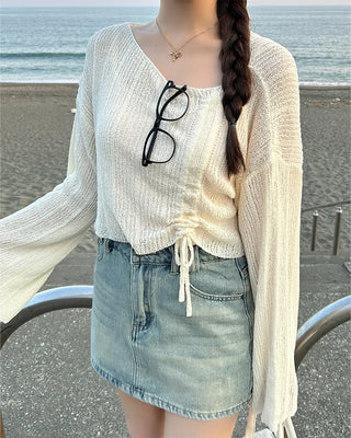 Asymmetrical String Knit